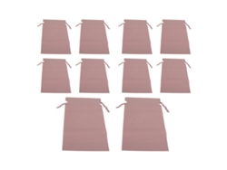 Paquete de 10 bolsas de almacenamiento plegables, impermeables, lavables, resistentes y duraderas con cordón para viajes escolares.
