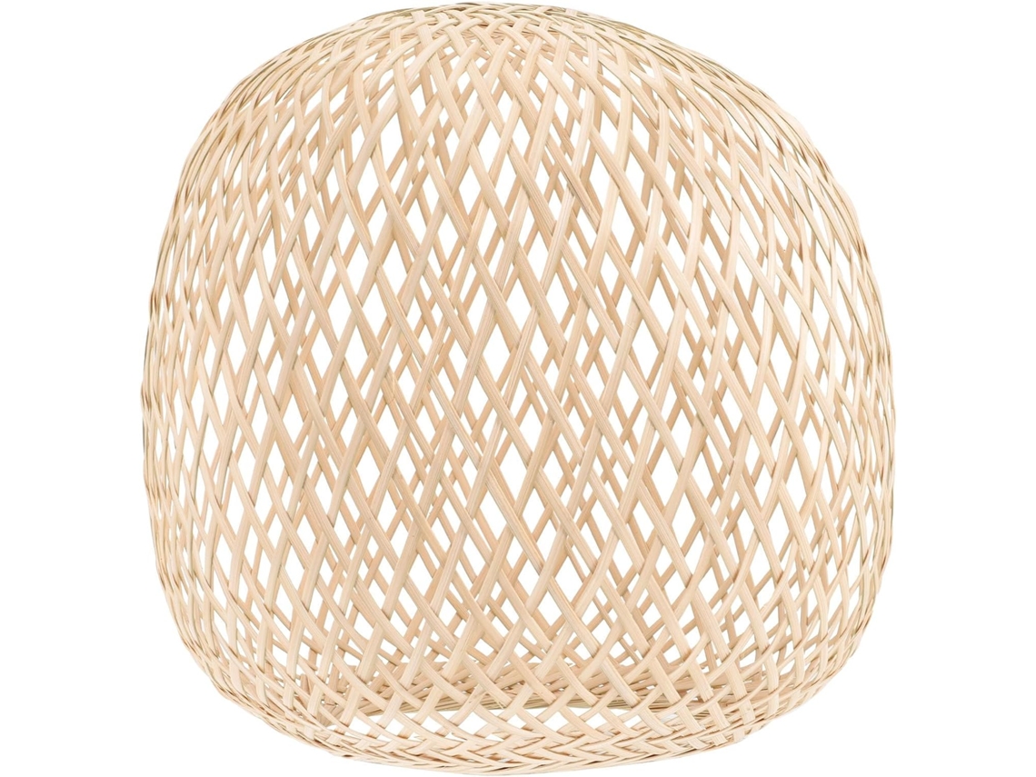 Lámpara De Techo De Bambú Hecha A Mano, Estilo Rústico, Tejida A Mano, 20 Cm De Diámetro, Para Sala De Estar.