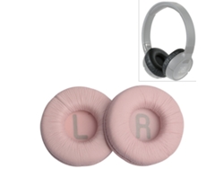 Almohadillas para auriculares JBL T660NC, espuma suave, textura arrugada, color rosa, sin ranuras para tarjetas.