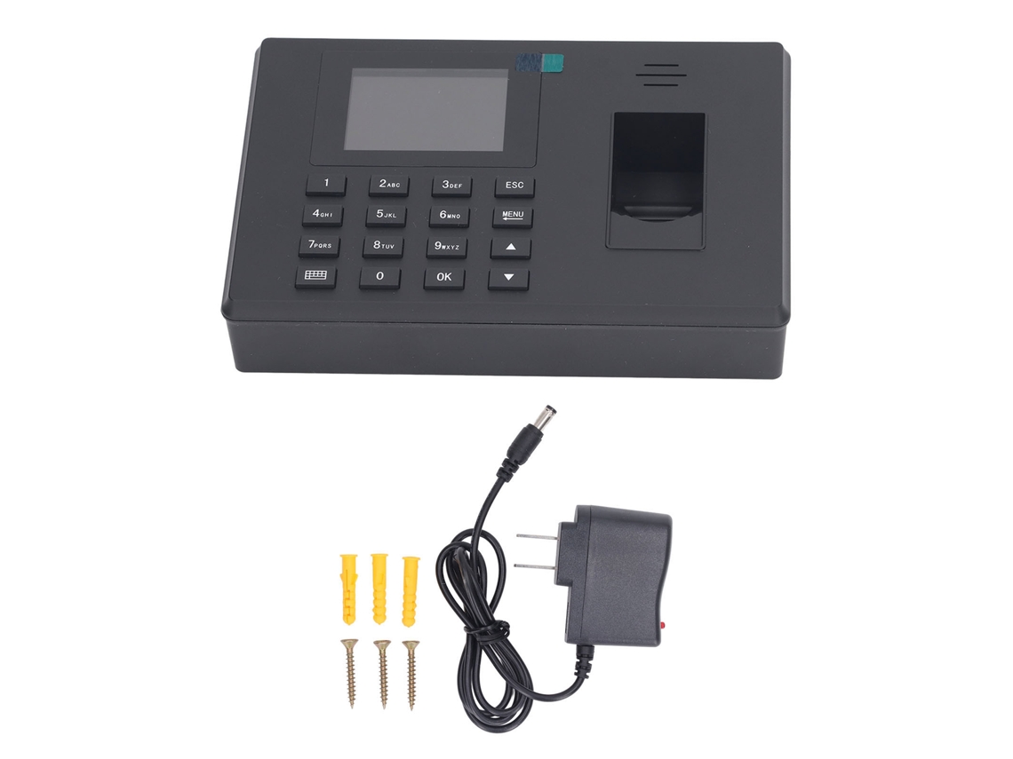 Máquina de servicio para comprobación de relojes digitales Huella para empleados (100-240 V) Enchufe en EE. UU.