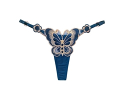 2026-tanga G-string Mujer Con Anillo De Metal Y Bordado De Mariposas Ajustable Interior Sexy