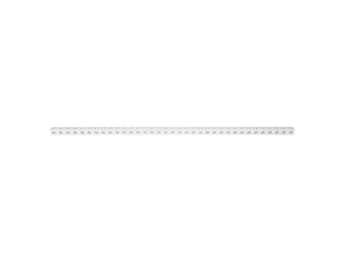 Viga quadrada com 35 furos, peça acessória para estrutura robótica, 8x8x280mm, 3106-0035-0280