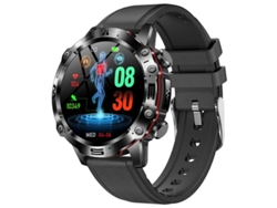 Reloj inteligente 1.43 ECG Composición sanguínea Azúcar en sangre IMC Función de grasa corporal Carcasa de aleación Llamada Bluetooth SOS Negro Bestvite
