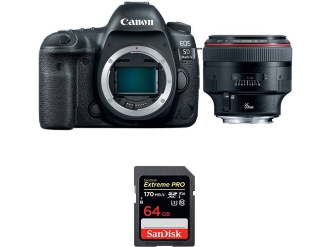 Kit Cámara Reflex CANON EOS 5D Mark IV + EF 85mm f/1.2L II USM + SanDisk 64GB
