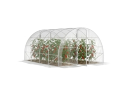 Invernadero Túnel 12m² 4x3x2m Pe 150g/m² 2 Puertas Abatibles Verde