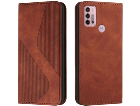 Funda Motorola Moto G10 G20 G30 HFS-HOUSE Pu S Line (Marrón)