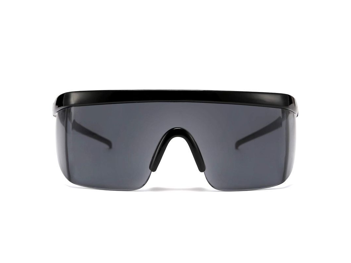 Gafas De Sol Deportivas Unisex Con Protección De Espejo Extragrande, Diseño Futurista De Parte Superior Plana Y Lentes Completas.