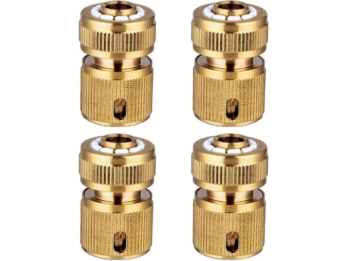 Conector Rápido De Manguera De Latón 1/2 Pulgada Dn15 (od 16mm) Para Jardinería Y Lavado De Coches, 4 Piezas