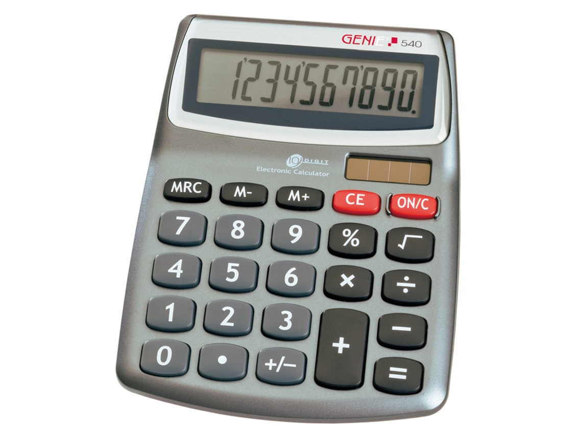 Calculadora GENIE Pocket 540 10 Dígitos Gris