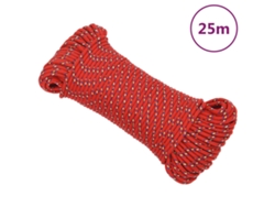 Cuerda De Barco Polipropileno Rojo 5 Mm 25 M