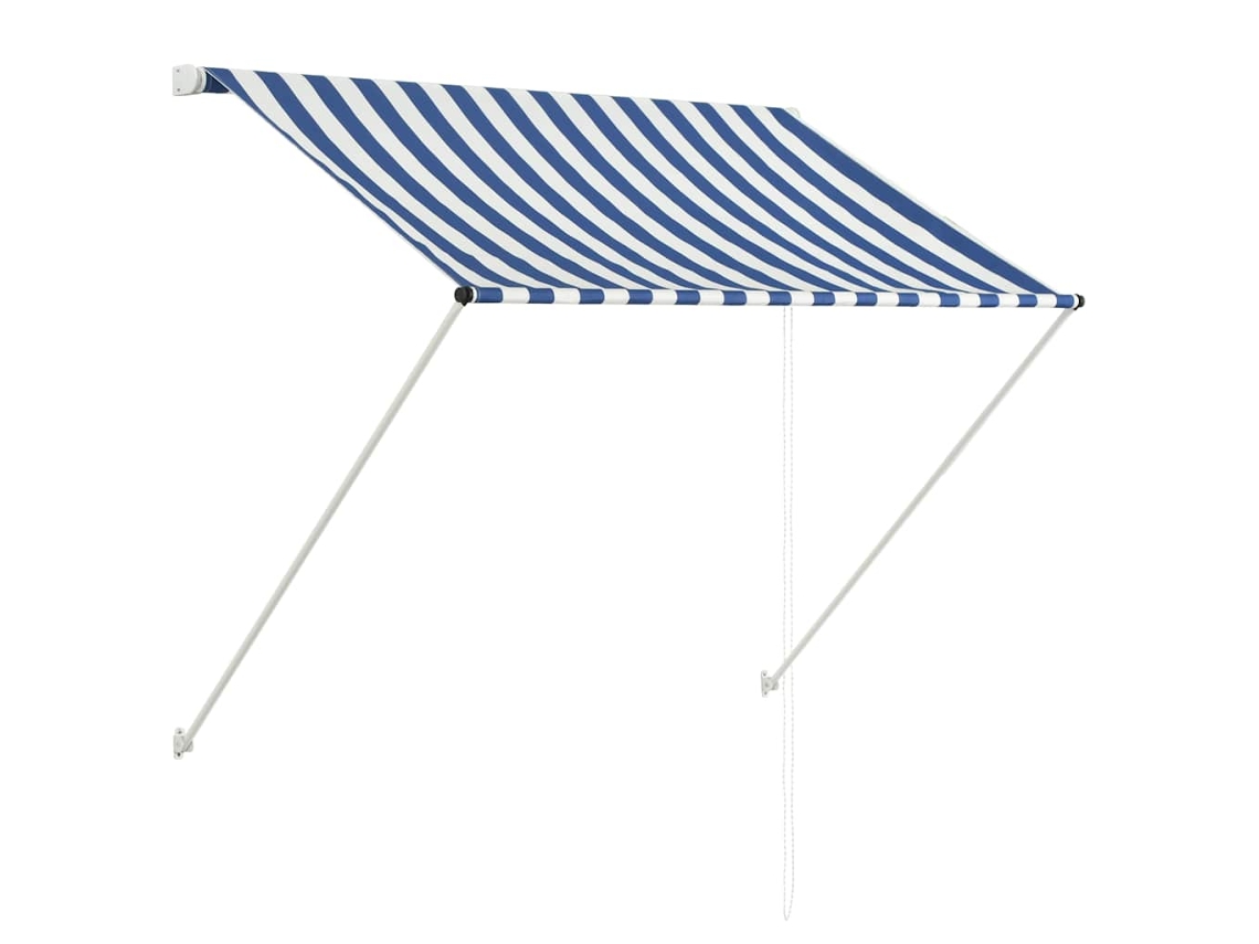 Maison Exclusive - Toldo Retráctil 150x150 Cm Azul Y Blanco