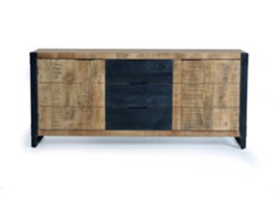 Aparador estilo industrial Marrón.GINER Y COLOMER 80x45x180