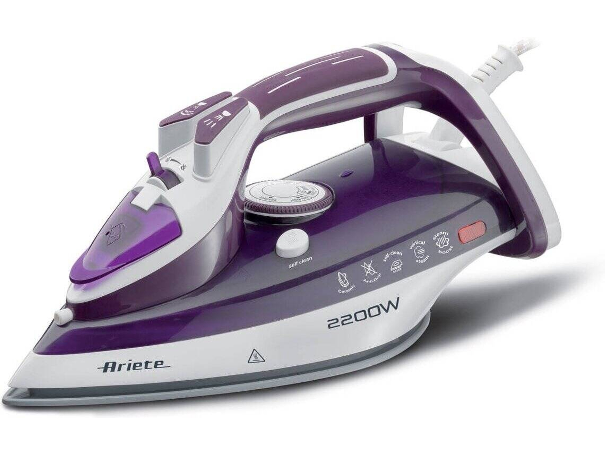 Plancha a vapor ARIETE 6243 (chorro de vapor: 140 g/min - suela cerámica)
