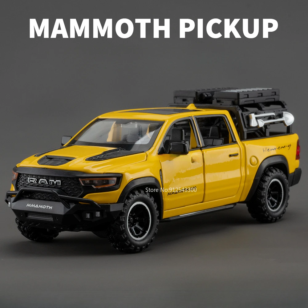 (amarillo) 1/32 - Miniatura de coche de metal fundido a presión