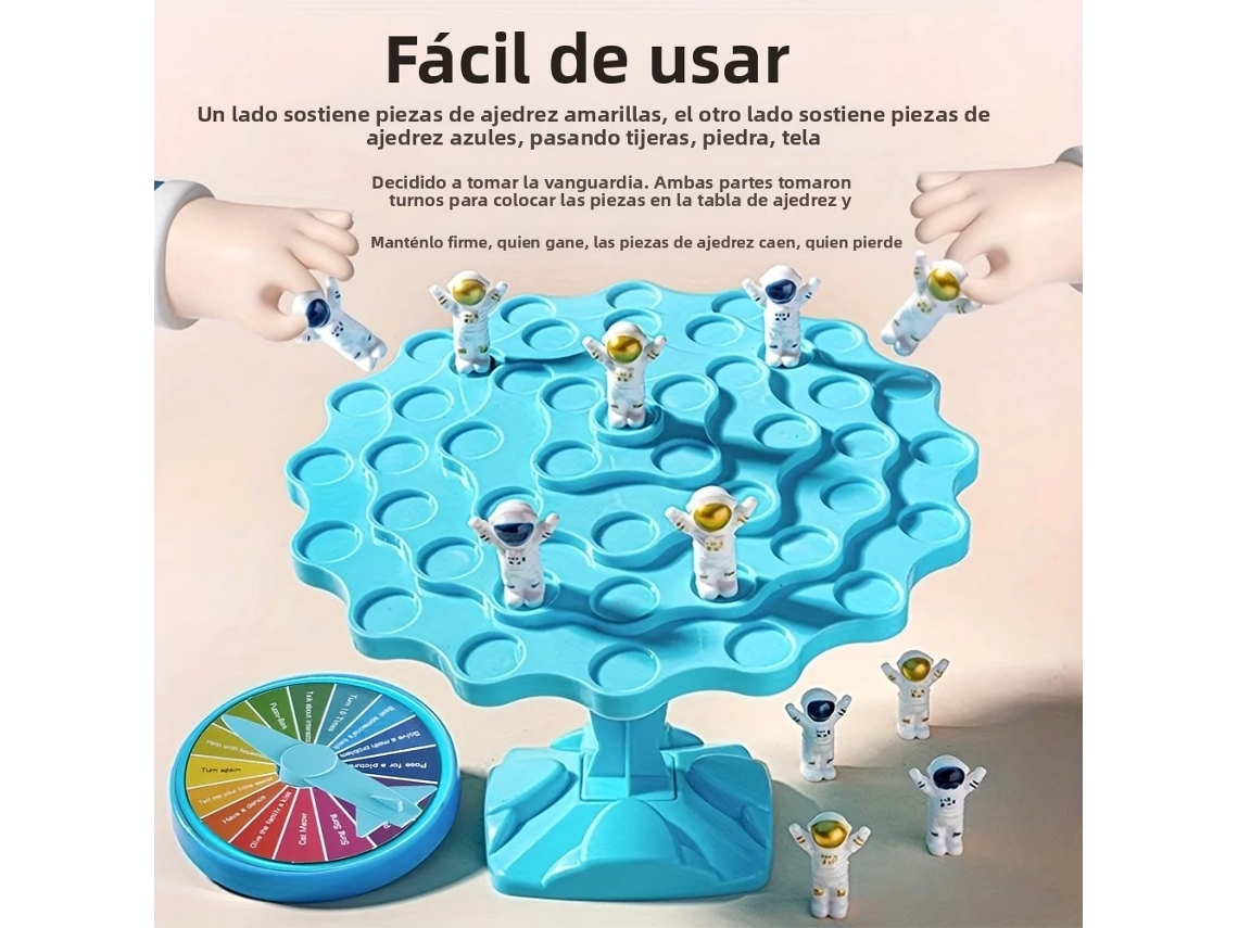 Juego de equilibrio de astronautas con 48 piezas, minijuguete de mesa con temática espacial, Mdug