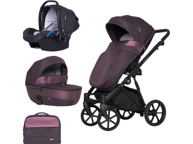 Carrito de Bebé Individual RIKO Nano Pro + Kite Isofix Ready Plum