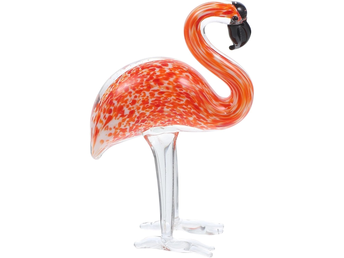 Soporte Naranja Decoración Estatua De Flamenco