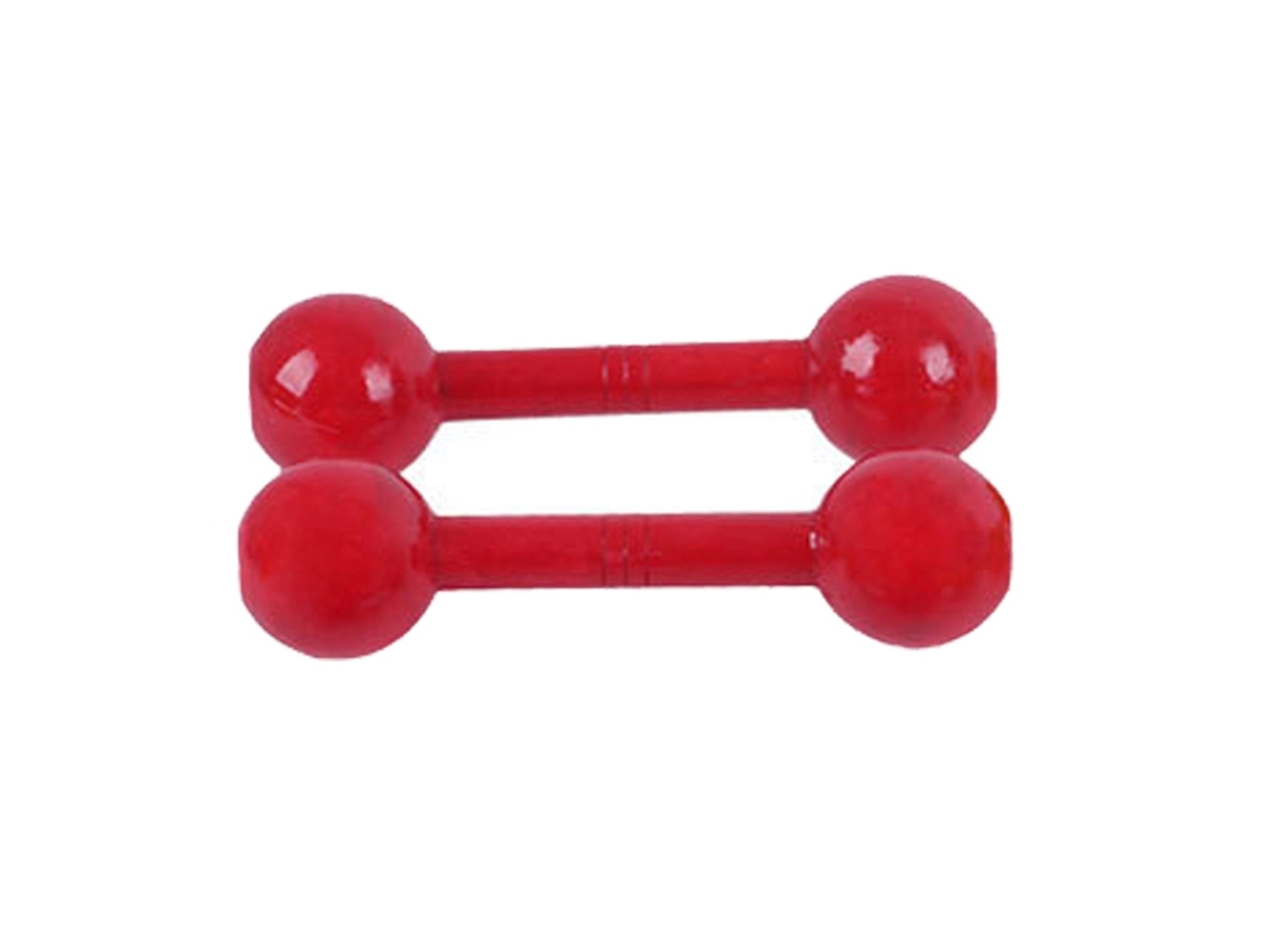 Pesas De Madera Coloridas Para Niños Juguete De Entrenamiento Fitness Y Ejercicio Deportivo (rojo Redondeado)