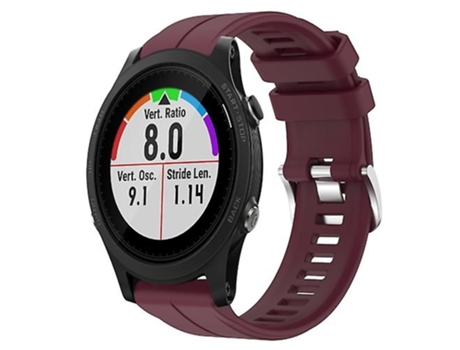 Correa Para Garmin Forerunner 935 22mm Correa De Reloj Deportivo De Silicona Borgoña VENISYMLIS