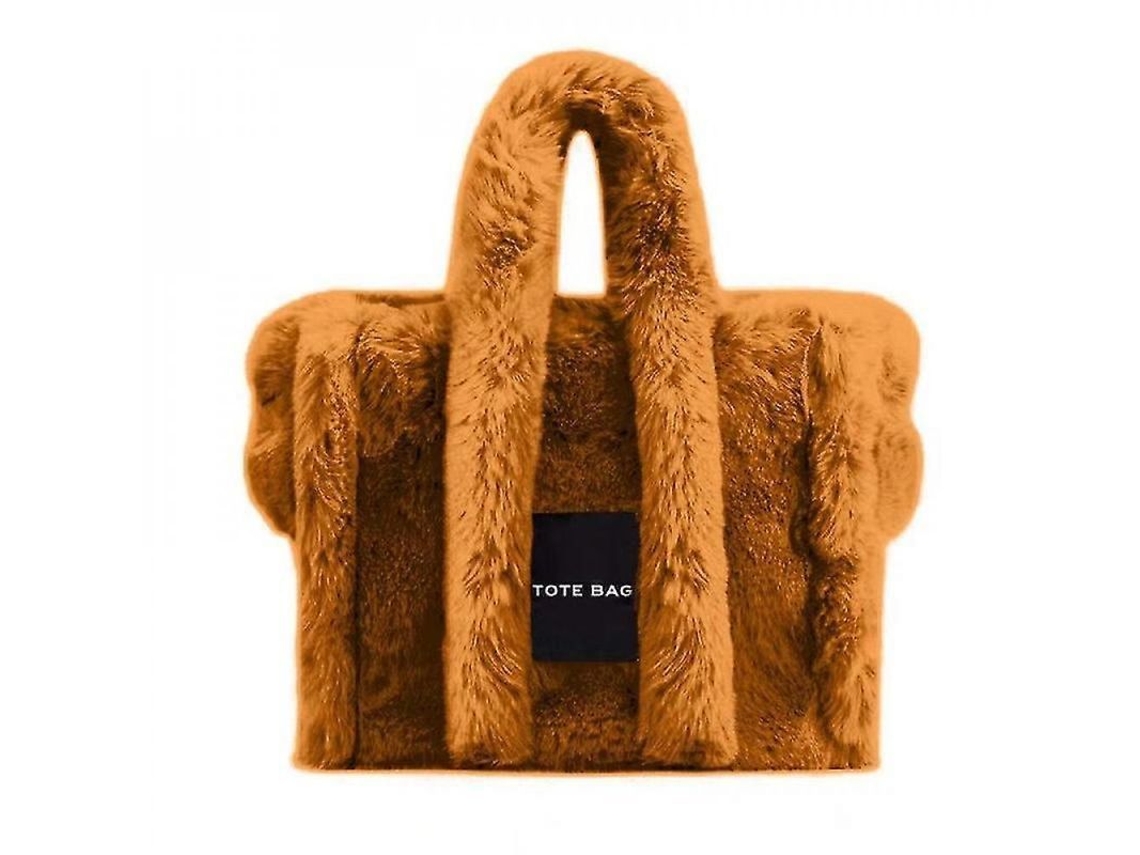2026rebe-bolso De Peluche Para Mujer, Bolso Fluffy Y2k De Alta Calidad Con Gran Capacidad Para Día A Día Marrón