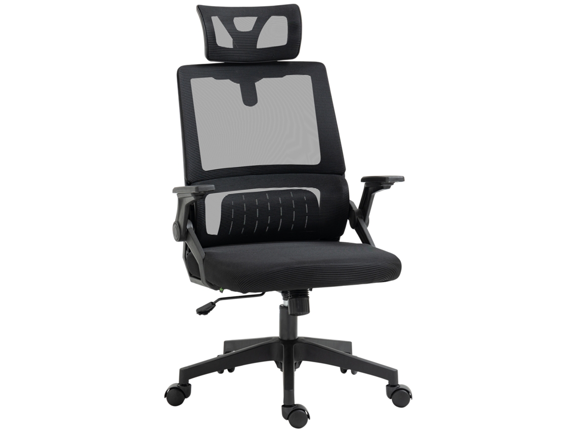 Silla De Oficina Ajustable, Tejido De Malla De Poliéster, Respaldo Ergonómico Reclinable Y Giratorio, Color Negro.