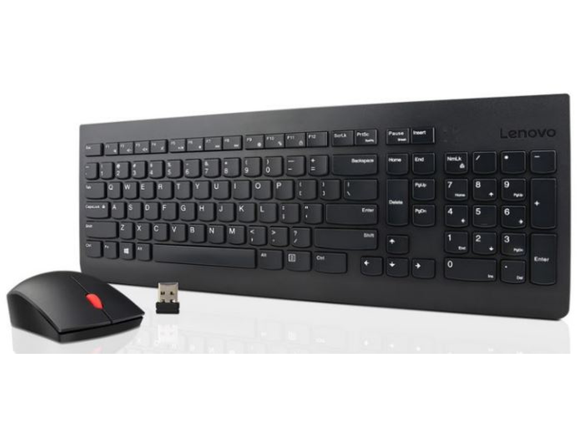 Teclado LENOVO 4X30M39497 (Inalámbrico - Inglés - Negro) + Ratón