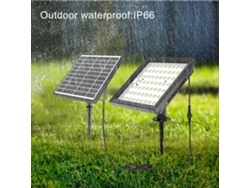 2026-lámpara De Pared Solar Neoglint 124leds Interior Exterior Ip66 Impermeable Con Control Remoto Para Jardín Terraza Garaje Balcón 1 Pack