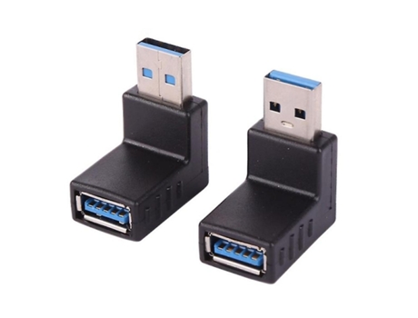 Adaptador Usb Bus Ángulo Grados Conectores Extensión Acrílico Negro