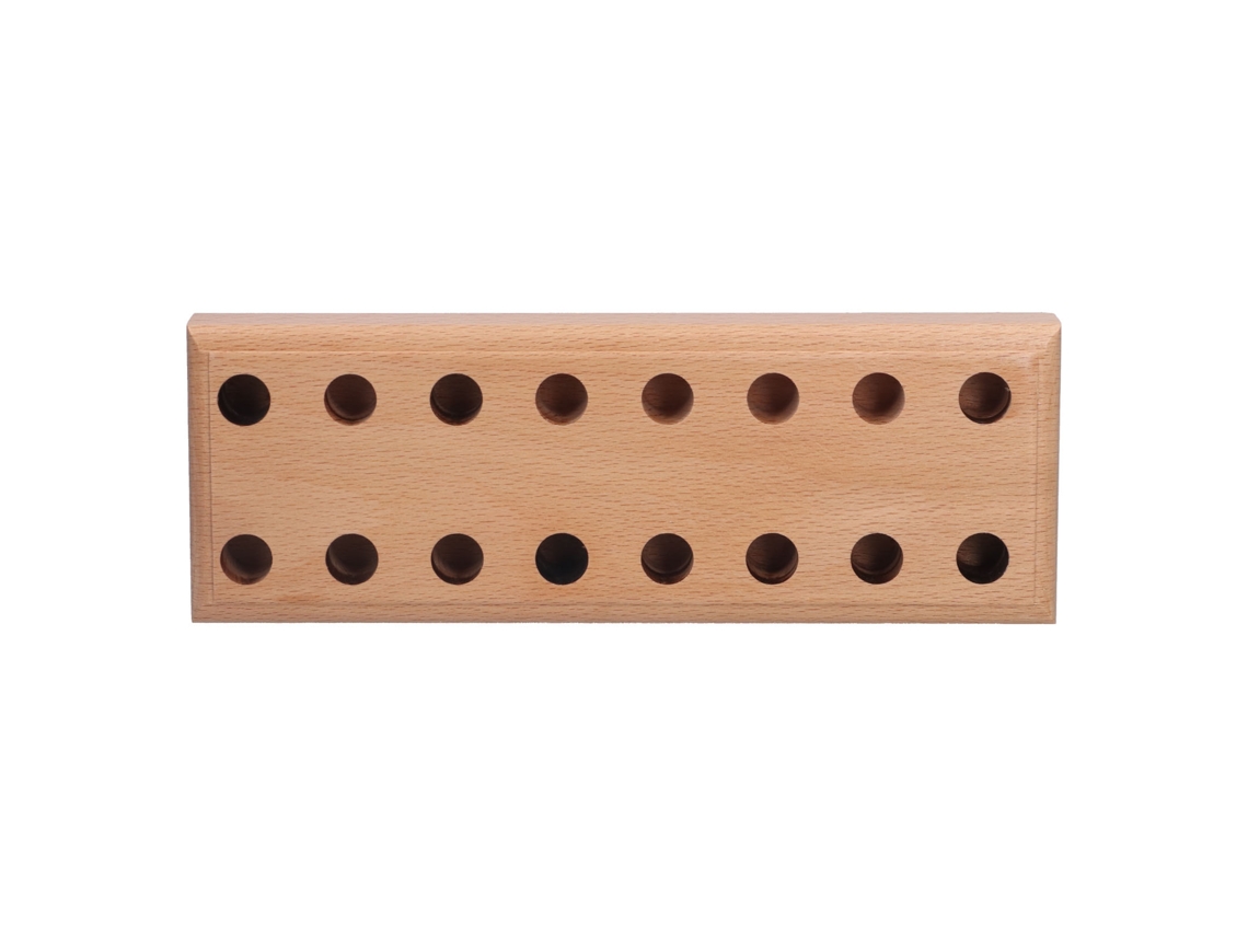 Soporte Para Herramientas De Madera De Pino Con 16 Agujeros, Organizador Para Alicates Y Accesorios.