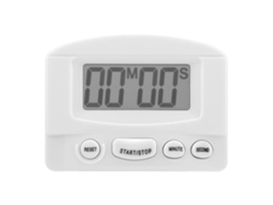 Temporizador de cocina digital LCD para cocina y horno, reloj electrónico con alarma, color blanco