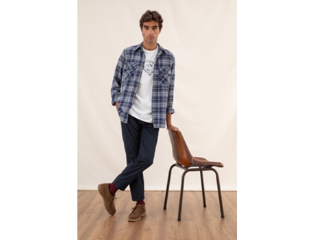 Camisa de Hombre THROTTLEMAN Algodón Multicolor (M)