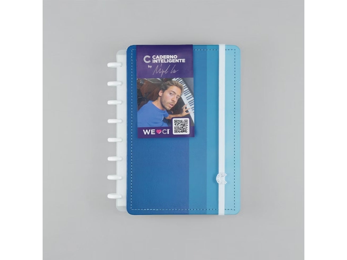 Cuaderno creativo azul A5 de Miguel Luz. Cuaderno inteligente.