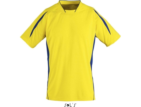 Camiseta de Hombre para Fútbol SOLS Maracana Ssl Azul (2XL)