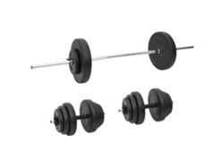 Barra De Musculación Con Discos VIDAXL Acero