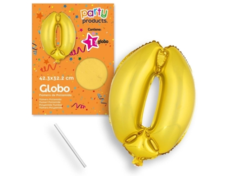 Globo Poliamida 45 Cm Nº 0 Oro GENÉRICO