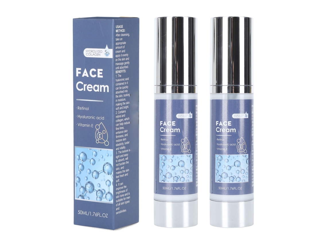 Crema Hidratante Y Reafirmante Para Rostro De Hombre 2 Piezas 50ml - Textura Ligera, Absorción Rápida, Reduce Arrugas Finas Y Nutre La Piel