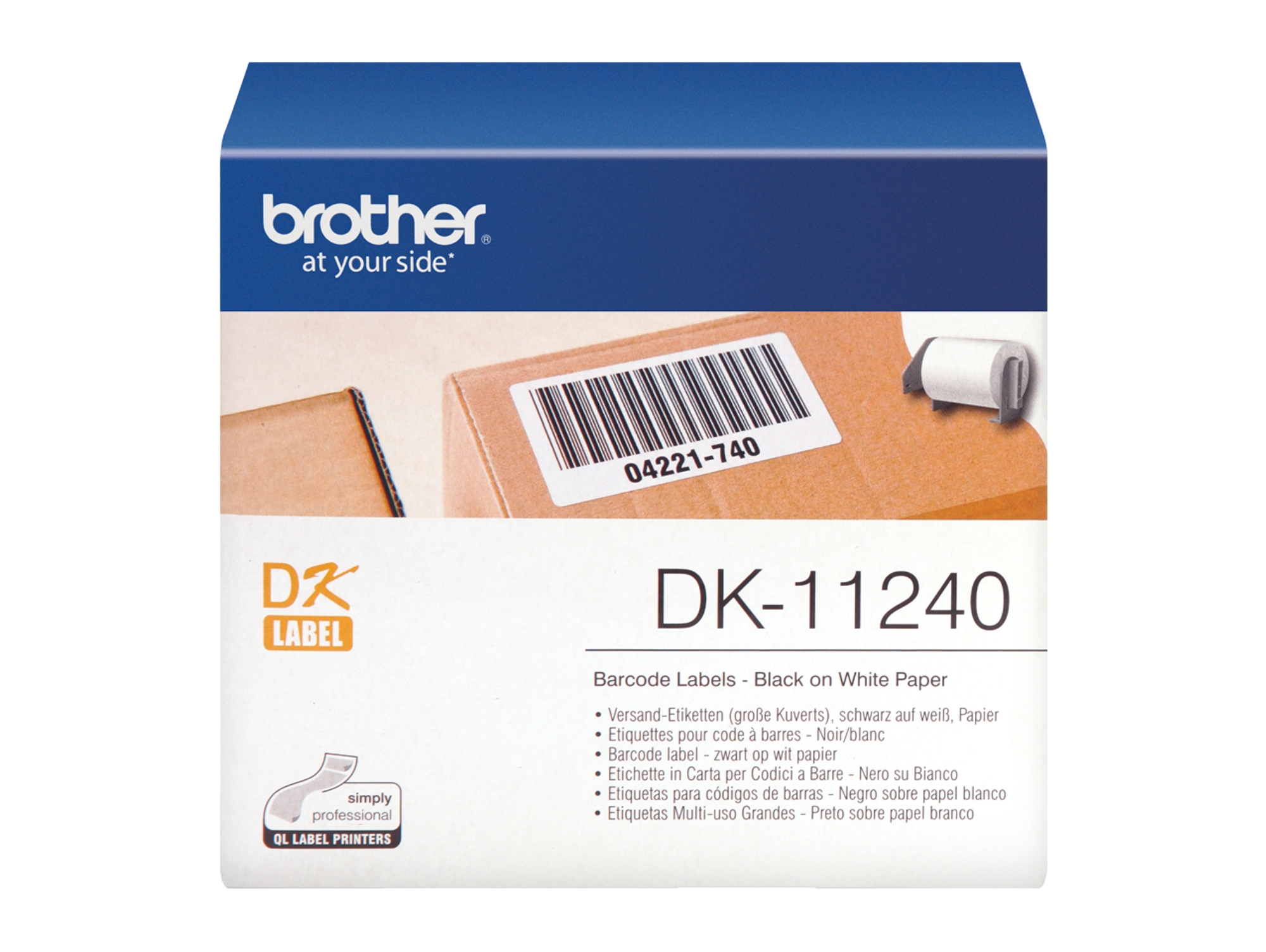 Consumible Original Brother DK11240 Etiquetas precortadas multipropósito grandes (papel térmico)