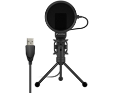 Micrófono USB para juegos de escritorio, micrófono de condensador para computadora con soporte plegable, trípode y filtro para grabación de video en PC.