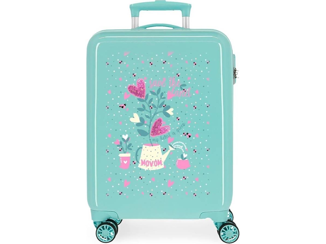 Maleta De Cabina Movom Flower Pot Turquesa (55x38x20cm - 34l)