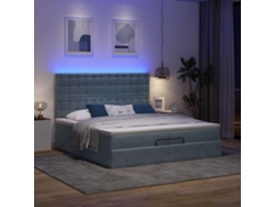 Maison Exclusive - Estructura Cama Otomana Colchones Terciopelo Gris Oscuro