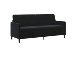 Sofá Con Almacenamiento Negro 192 X 78 X 87 Cm Poliéster