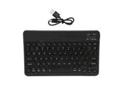 Teclado Bluetooth Sem Fio Ultra Fino 10 Polegadas Para Tablet Laptop Silencioso À Prova D'água Preto