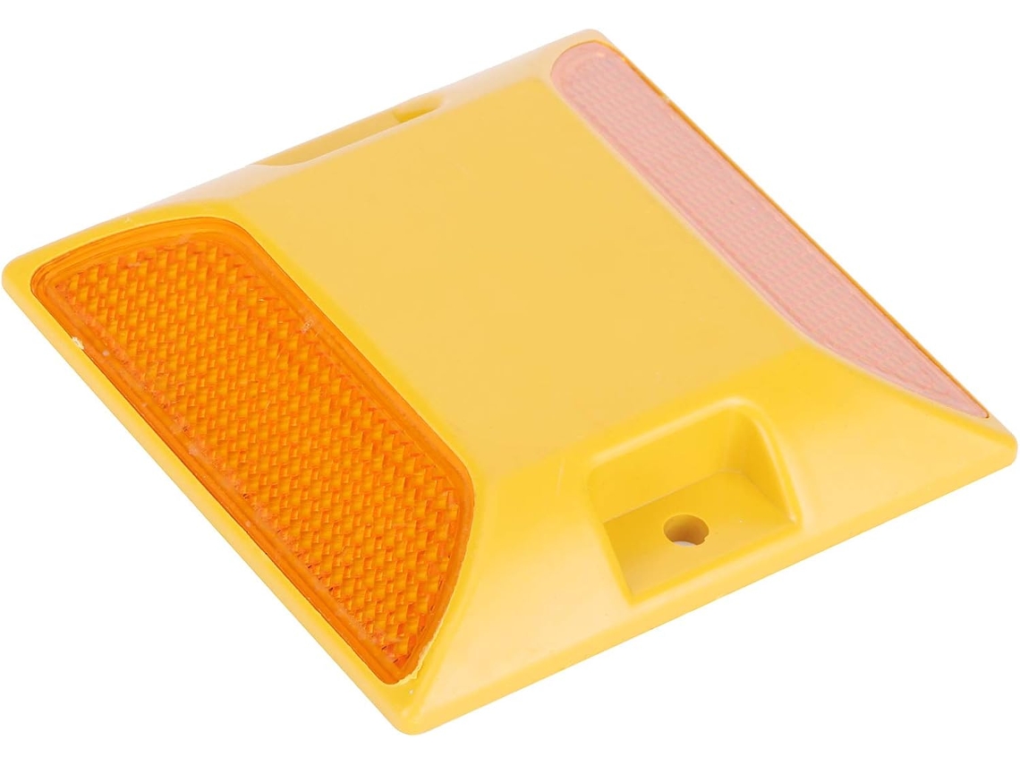 Réflecteurs De Route En Plastique Jaune 6 Piezas Para Allées Et Chaussées, Marqueurs Réfléchissants