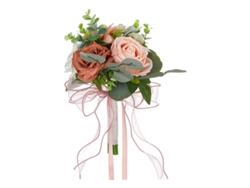 Ramo de novia con rosas de eucalipto simuladas, ramo de slowmoose
