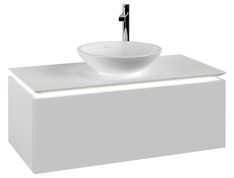 Villeroy &amp Boch Legato Vanity unit B571 1000x380x500mm centrada en el lavabo iluminación LED