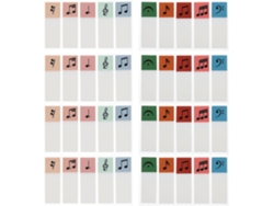 20 Juegos De Pestañas Adhesivas Transparentes Para Notas Musicales