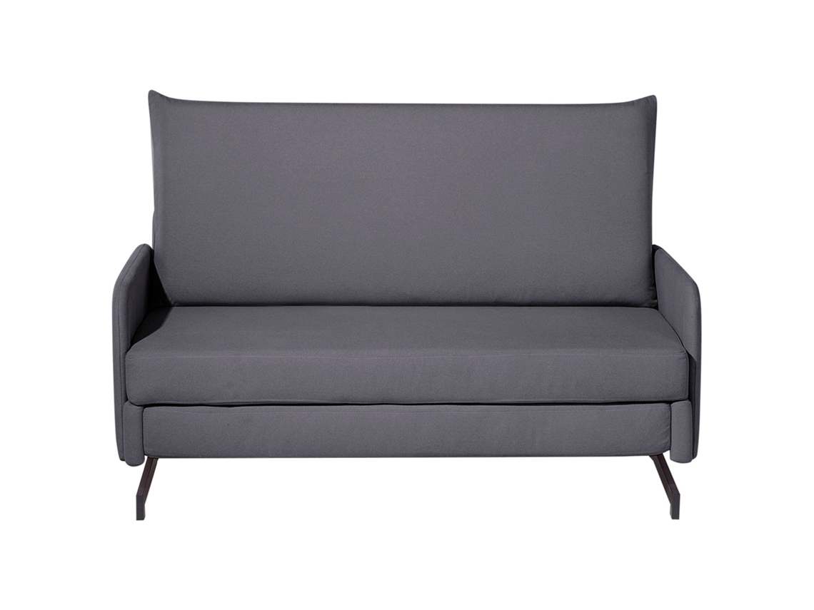 Sofá cama BELIANI Belfast de Poliéster Gris 147x80x68