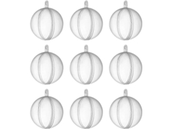 Rebe 10 bolas transparentes para adornos navideños, ideales para colgar en el árbol, decorar fiestas, bodas, el hogar, tiendas y oficinas.