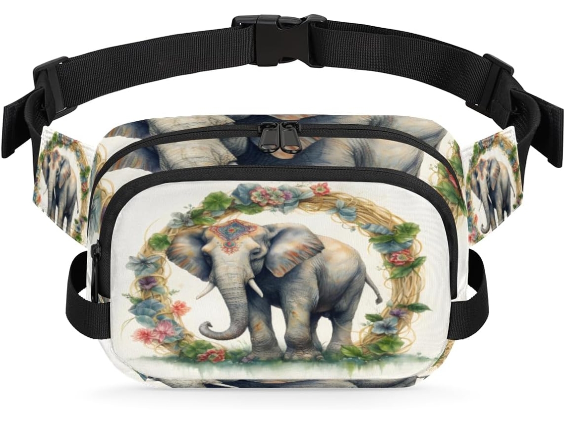 Riñonera Estampado Elefante Indio Para Mujeres Hombres Niñas Niños Riñonera Correr Practicar Deportes Hacer