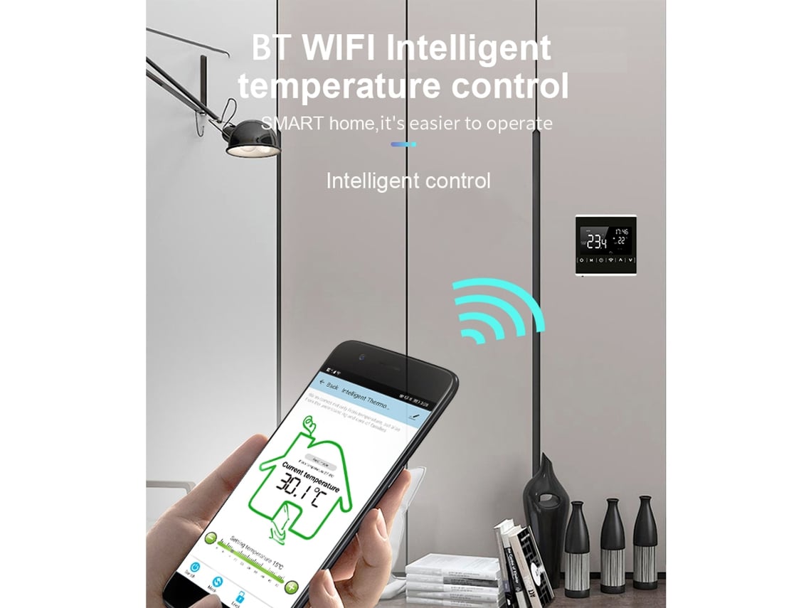Termostato Inteligente Programable Wi-fi Smart Life Con Control Mediante Aplicación Para Calefacción Eléctrica/agua/caldera